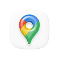 Google Maps app icon on transparent background png