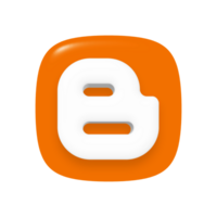 Blogger app icon on transparent background png