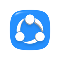 SHAREit app icon on transparent background png