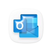 Microsoft Outlook icon on transparent background png