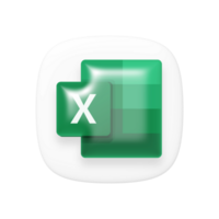 Microsoft Excel icon on transparent background png