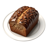 Chocolate Nut Bread on a transparent background png