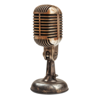 Vintage Microphone A Classic Tool for Music and Broadcasting png