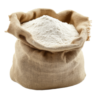 Burlap Sack Filled with Fine Flour for Baking png