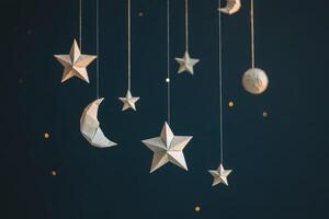 Celestial Mobile with Stars Moons and Planets photo
