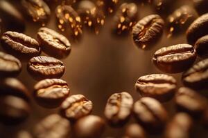 Roasted Coffee Beans Forming a Heart Shape photo