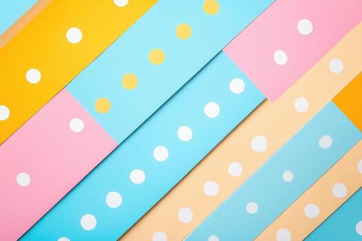 Abstract pastel background with white and yellow dots photo