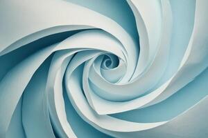 Abstract swirling pale blue paper art design photo