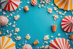 Festive Circus Themed Movie Night Popcorn Party photo