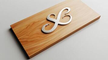 A wooden sign with the letter s on it photo