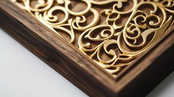 Islamic calligraphy on wood photo