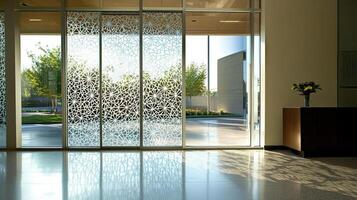 A large glass door photo