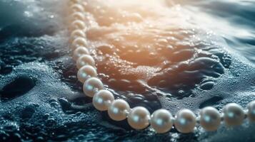 Pearls on the water surface photo