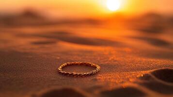 A ring on the sand photo