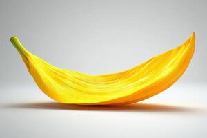 A single vibrant yellow petal curves elegantly photo