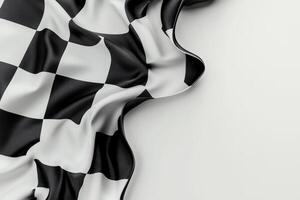 Checkered flag background with black and white checkered flag photo