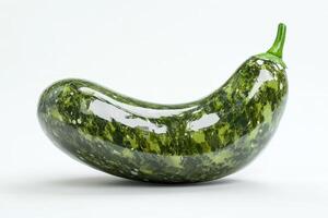Green Camouflaged Eggplant Shaped Object photo