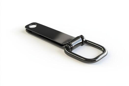 Black Metal Clasp with Rectangular Loop Design photo