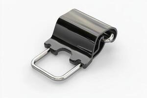 Black and Silver Metal Clasp Detailed View photo