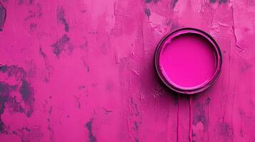 Pink Paint Can On Textured Pink Surface photo