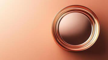Abstract Rose Gold Circular Design Element photo