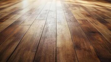 Wood flooring in a room with sunlight photo