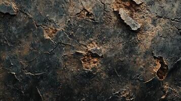A close up of a dirty, old wall with peeling paint photo