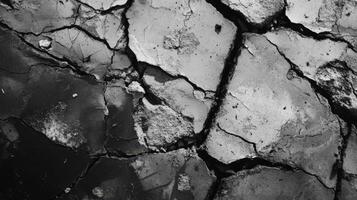 Cracked Surface Gray And Black Texture Background photo