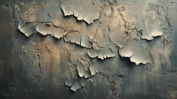 Peeling Paint Reveals Textured Wall Surface photo