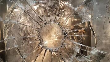 Shattered Glass Abstract Radial Design photo