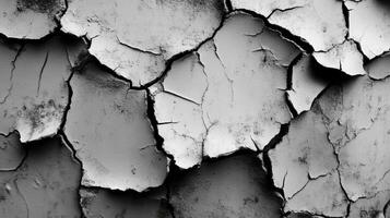 Cracked earth monochrome texture background image photo
