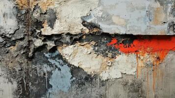 Abstract Weathered Wall Texture Showing Peeling Paint photo