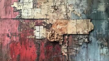 Abstract Textured Wall Art Showing Decayed Paint photo