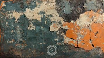 Abstract Textured Wall With Peeling Paint photo