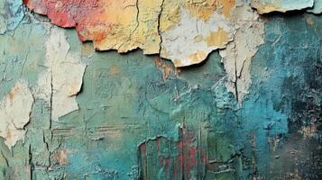 Abstract Peeling Paint Wall Texture Background photo