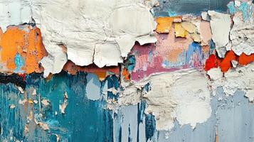 Abstract Peeling Paint Texture Colorful Layers photo