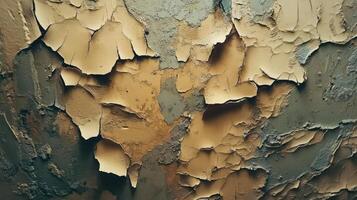 A close up of peeling paint on a wall photo