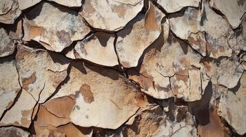 Cracked earth texture showing arid land surface photo