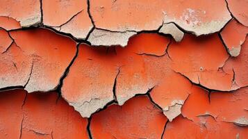 Cracked Orange Paint Surface Texture Detail photo