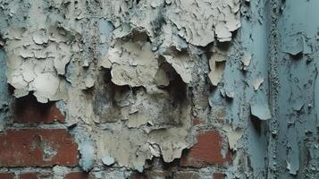 A close up of a wall with peeling paint photo