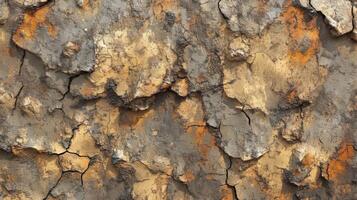 Cracked and weathered earth tones surface texture photo