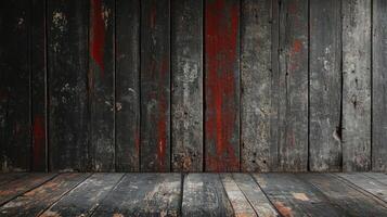 Weathered Dark Wood Wall and Floor Background photo