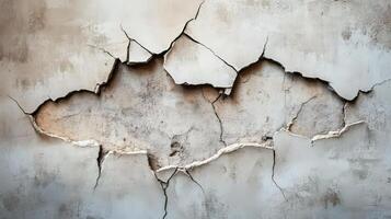 Cracked and Damaged Concrete Wall Surface Texture photo