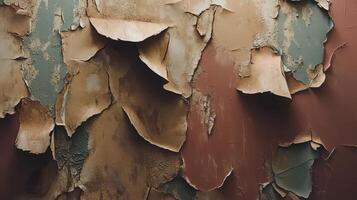 Flaking Paint Reveals Underlying Layers Of Color photo
