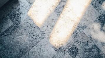 Light Illuminates Textured Stone Floor Surface photo