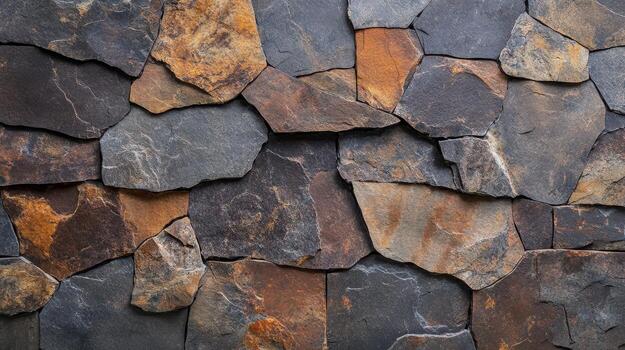 Irregularly Shaped Stone Wall Texture photo