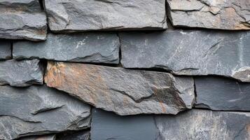 Gray and Brown Irregular Stone Wall Texture photo