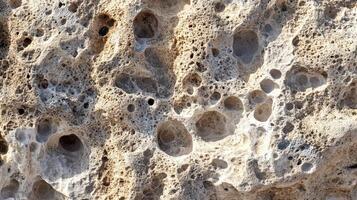 A Closeup View of Porous Rock Texture photo
