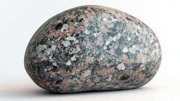 A Smooth Granite Stone With Pink And Grey Markings photo