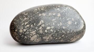 Smooth grey stone with speckled white patterns photo